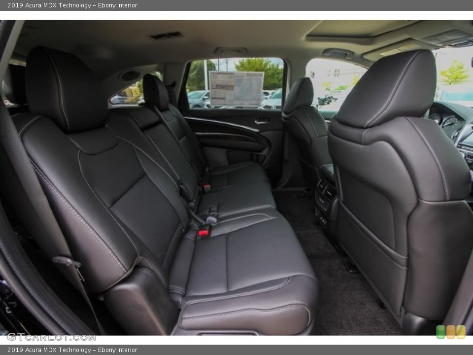 Ebony Interior Rear Seat for the 2019 Acura MDX Technology #136283837