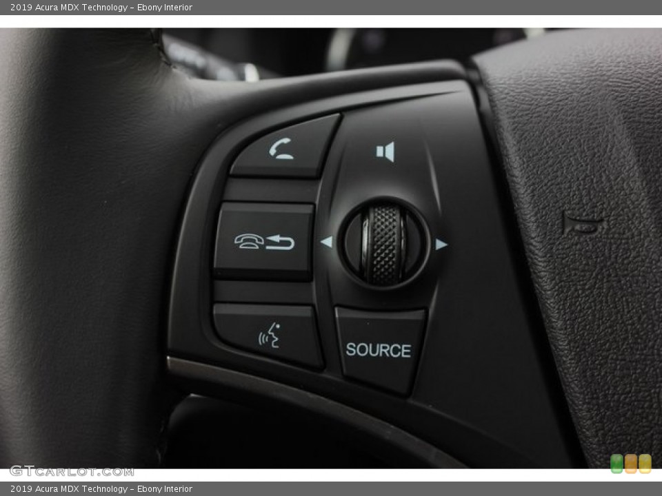 Ebony Interior Steering Wheel for the 2019 Acura MDX Technology #136284041