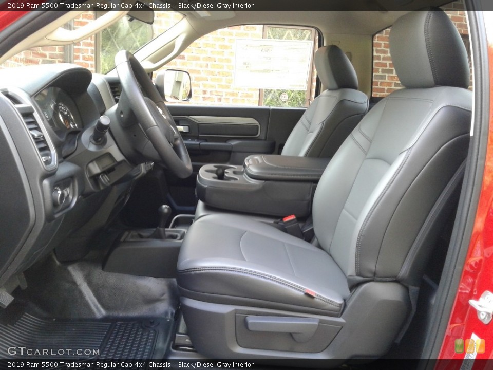 Black/Diesel Gray Interior Front Seat for the 2019 Ram 5500 Tradesman Regular Cab 4x4 Chassis #136284731