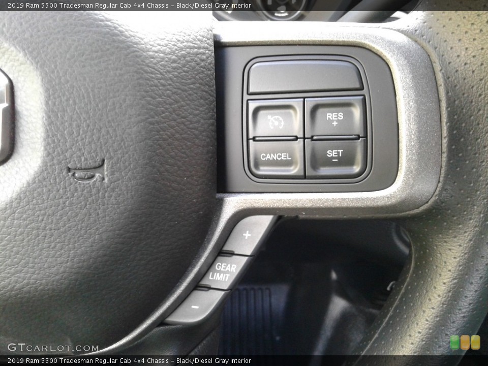 Black/Diesel Gray Interior Steering Wheel for the 2019 Ram 5500 Tradesman Regular Cab 4x4 Chassis #136284899