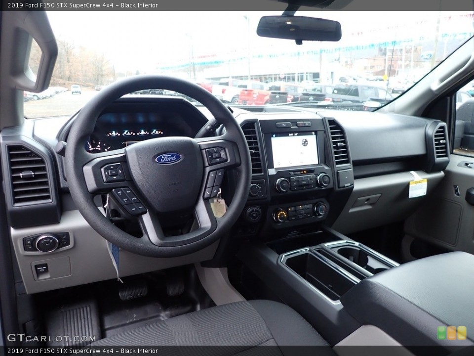 Black Interior Dashboard for the 2019 Ford F150 STX SuperCrew 4x4 #136290191