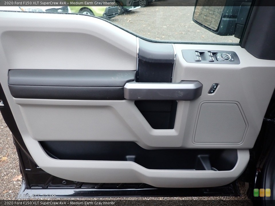 Medium Earth Gray Interior Door Panel for the 2020 Ford F150 XLT SuperCrew 4x4 #136292261