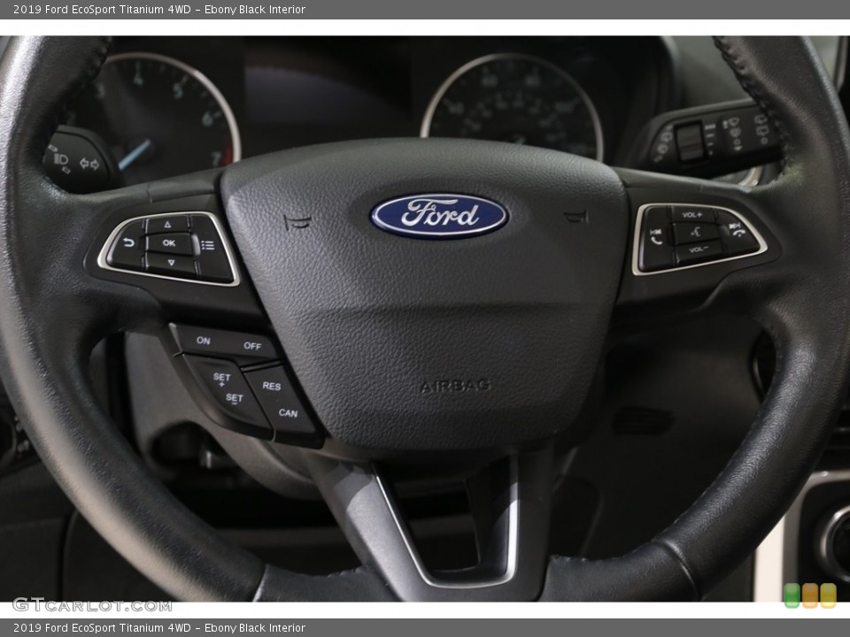 Ebony Black Interior Steering Wheel for the 2019 Ford EcoSport Titanium 4WD #136292768