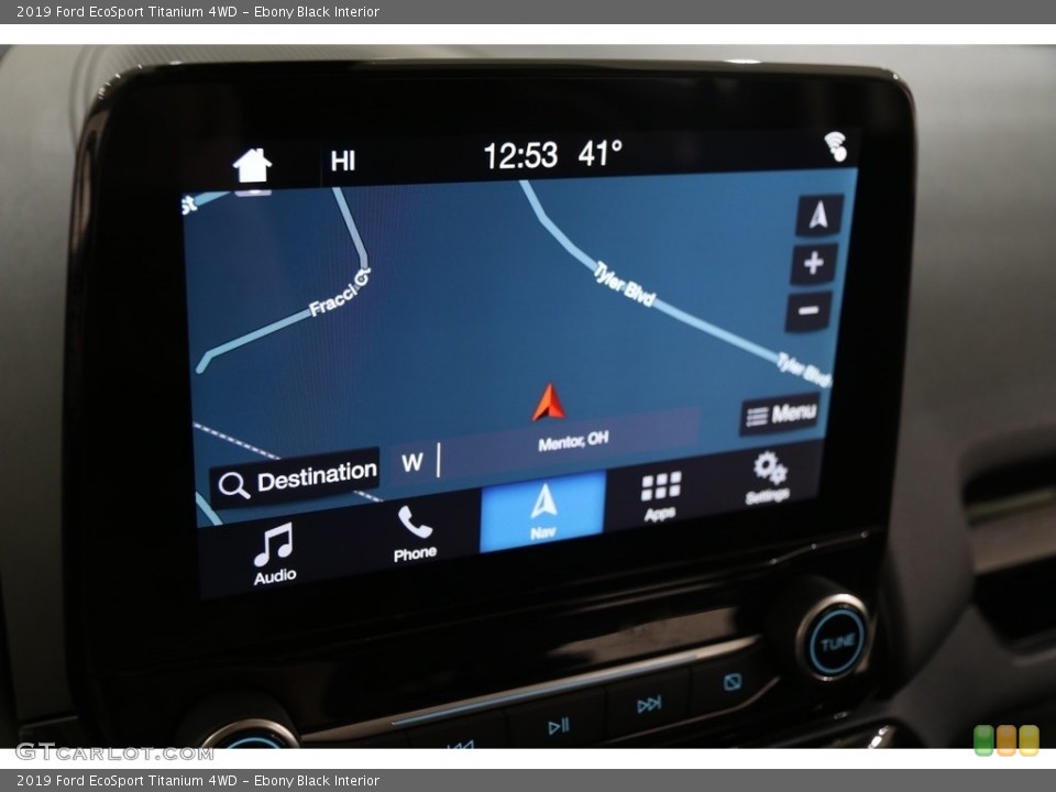 Ebony Black Interior Navigation for the 2019 Ford EcoSport Titanium 4WD #136292915