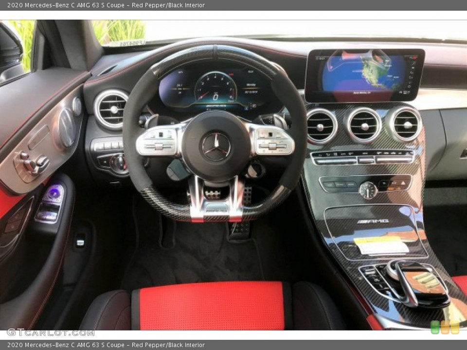 Red Pepper/Black Interior Dashboard for the 2020 Mercedes-Benz C AMG 63 S Coupe #136295759