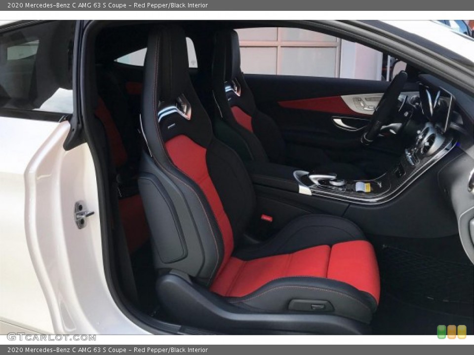 Red Pepper/Black Interior Front Seat for the 2020 Mercedes-Benz C AMG 63 S Coupe #136295798