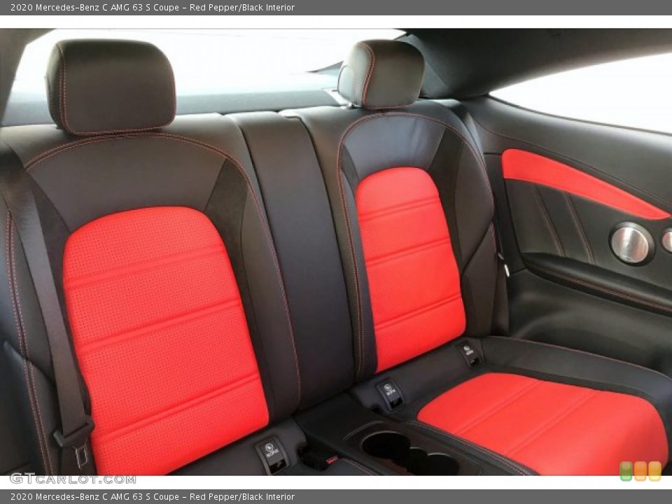 Red Pepper/Black Interior Rear Seat for the 2020 Mercedes-Benz C AMG 63 S Coupe #136295945