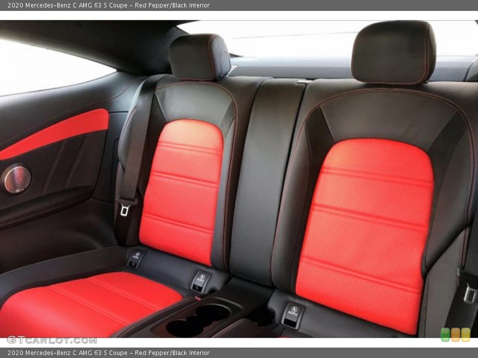 Red Pepper/Black Interior Rear Seat for the 2020 Mercedes-Benz C AMG 63 S Coupe #136295978