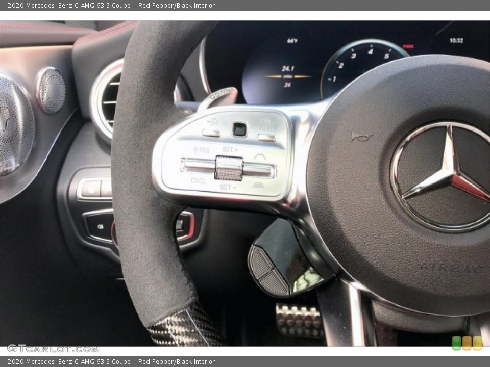 Red Pepper/Black Interior Steering Wheel for the 2020 Mercedes-Benz C AMG 63 S Coupe #136296035