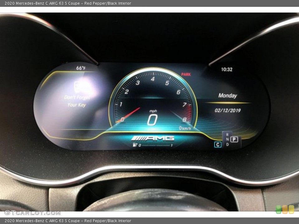Red Pepper/Black Interior Gauges for the 2020 Mercedes-Benz C AMG 63 S Coupe #136296068