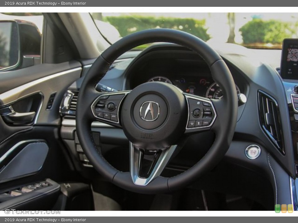 Ebony Interior Steering Wheel for the 2019 Acura RDX Technology #136296101