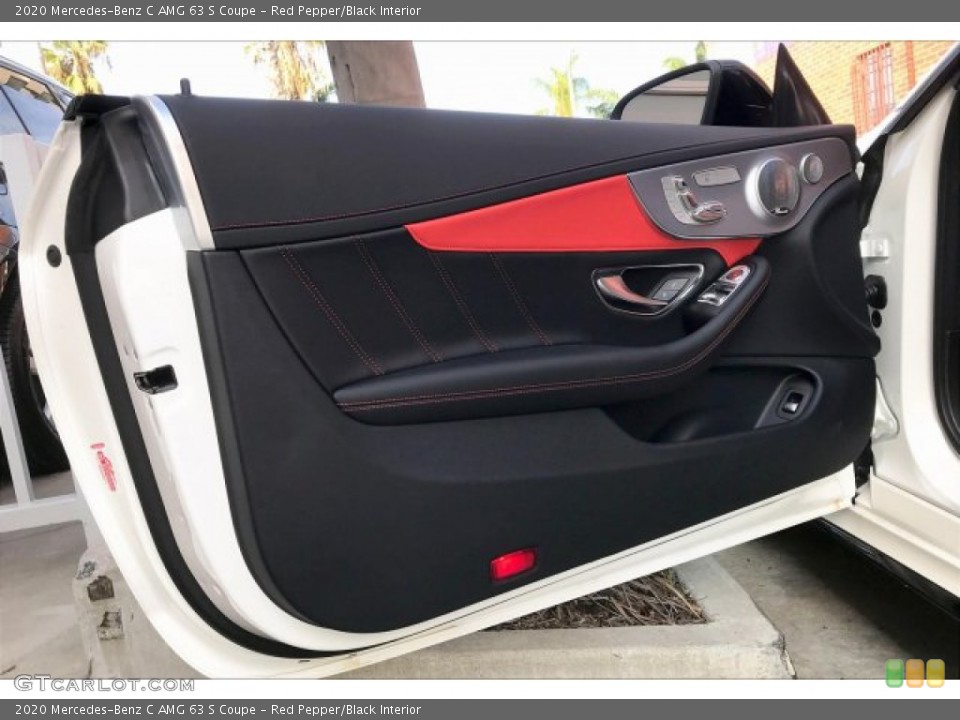 Red Pepper/Black Interior Door Panel for the 2020 Mercedes-Benz C AMG 63 S Coupe #136296173