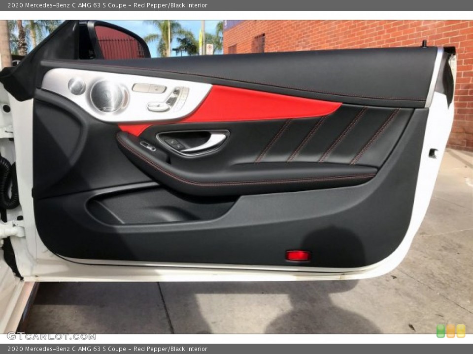 Red Pepper/Black Interior Door Panel for the 2020 Mercedes-Benz C AMG 63 S Coupe #136296263