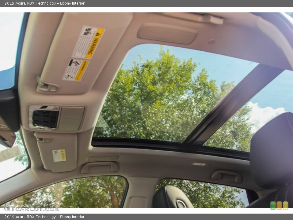 Ebony Interior Sunroof for the 2019 Acura RDX Technology #136296286
