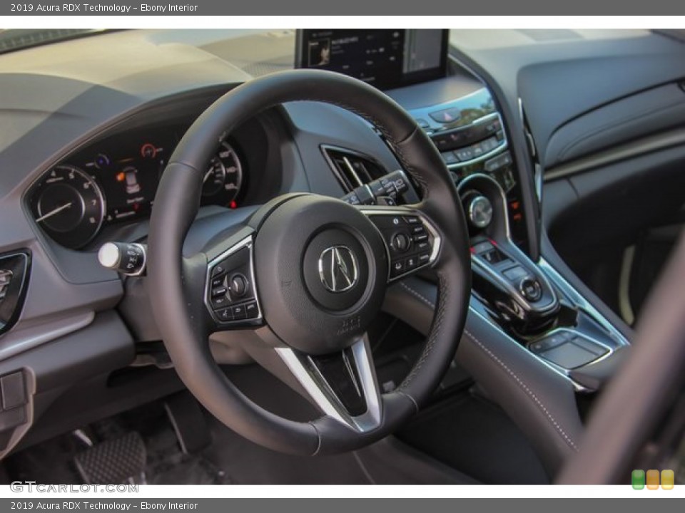 Ebony Interior Steering Wheel for the 2019 Acura RDX Technology #136296302