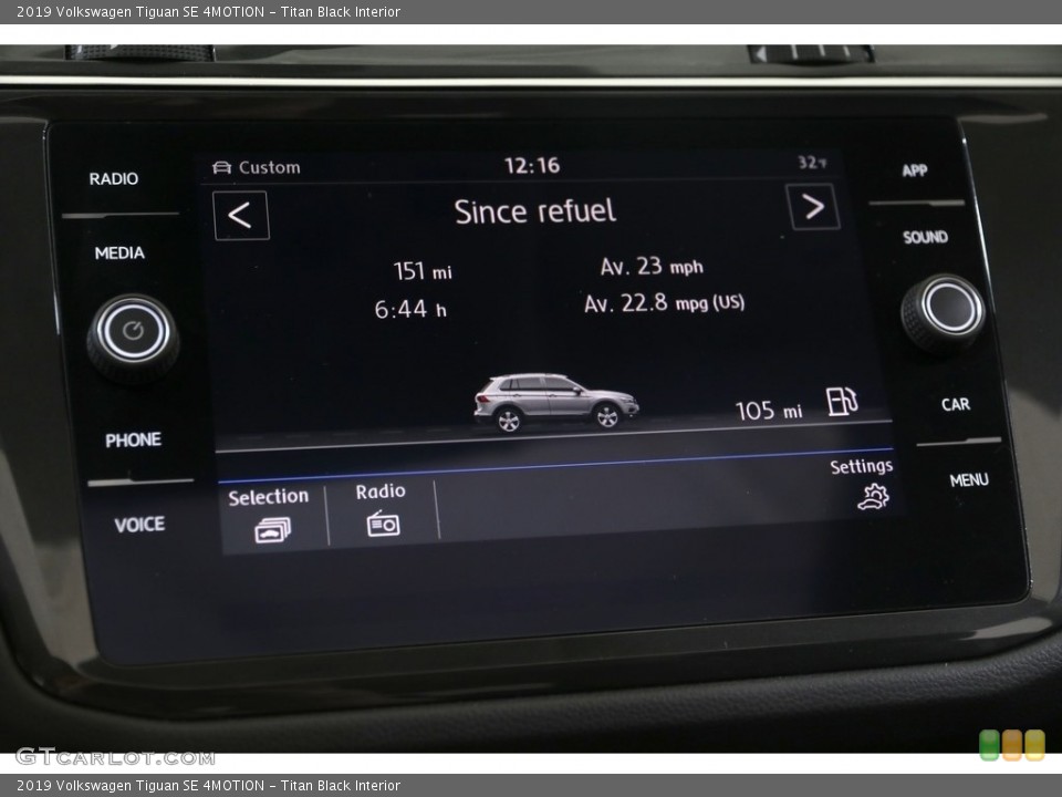 Titan Black Interior Controls for the 2019 Volkswagen Tiguan SE 4MOTION #136297271