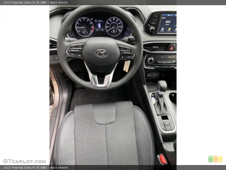 Black Interior Steering Wheel for the 2020 Hyundai Santa Fe SE AWD #136297832