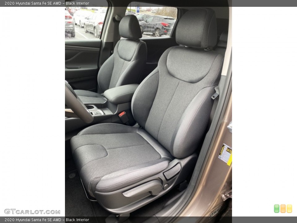 Black Interior Front Seat for the 2020 Hyundai Santa Fe SE AWD #136297850