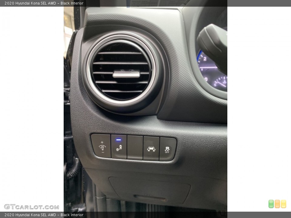 Black Interior Controls for the 2020 Hyundai Kona SEL AWD #136298645