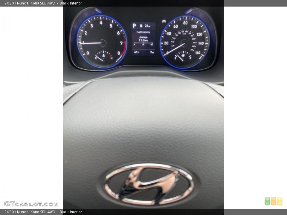 Black Interior Gauges for the 2020 Hyundai Kona SEL AWD #136299032