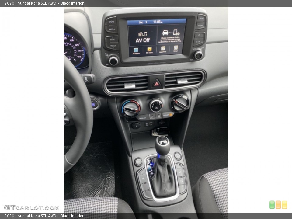 Black Interior Controls for the 2020 Hyundai Kona SEL AWD #136299056