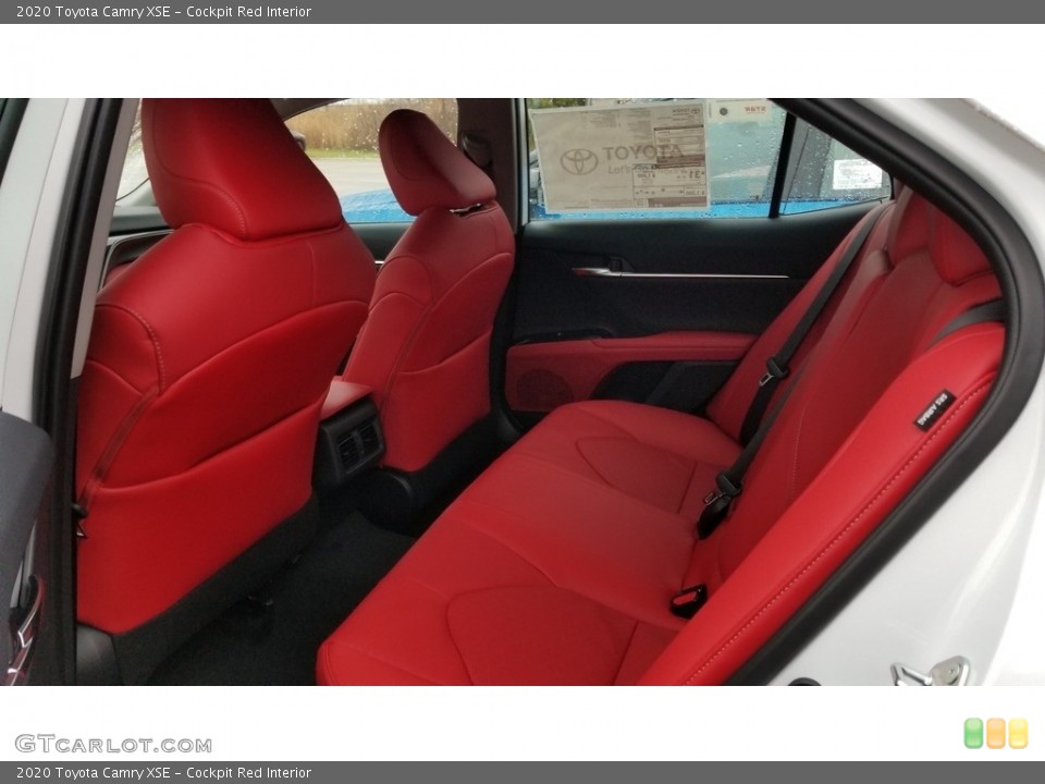 Cockpit Red Interior Rear Seat for the 2020 Toyota Camry XSE #136299416