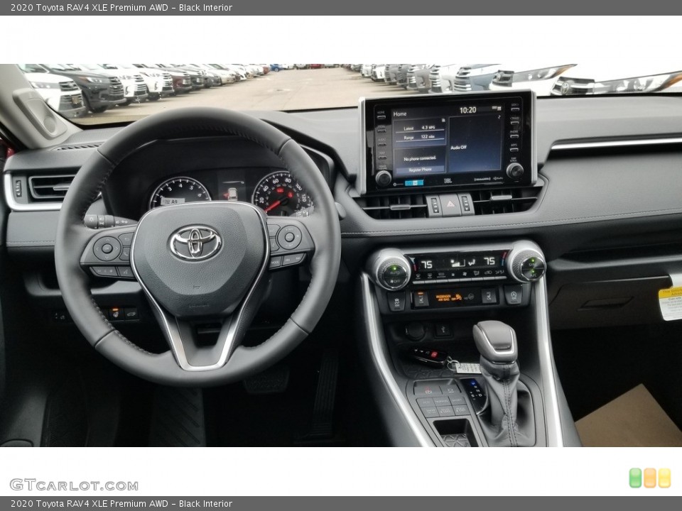 Black Interior Dashboard for the 2020 Toyota RAV4 XLE Premium AWD #136299764