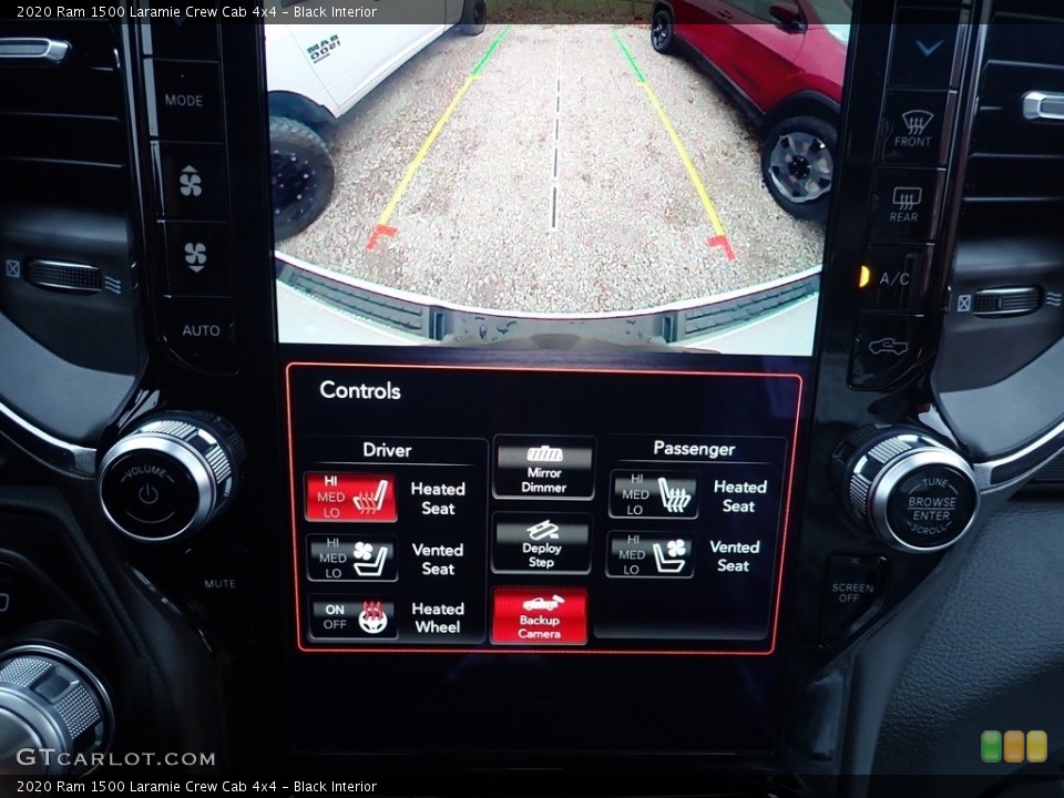 Black Interior Controls for the 2020 Ram 1500 Laramie Crew Cab 4x4 #136301894