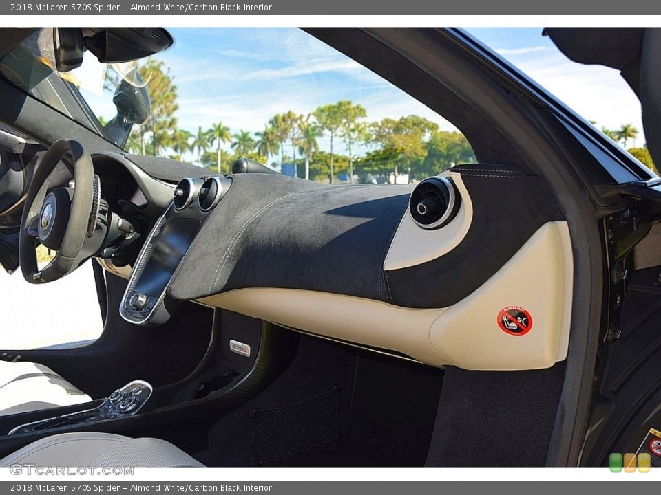 Almond White/Carbon Black Interior Dashboard for the 2018 McLaren 570S Spider #136304598