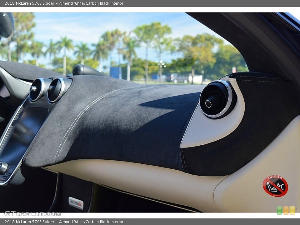 Almond White/Carbon Black Interior Dashboard for the 2018 McLaren 570S Spider #136304637