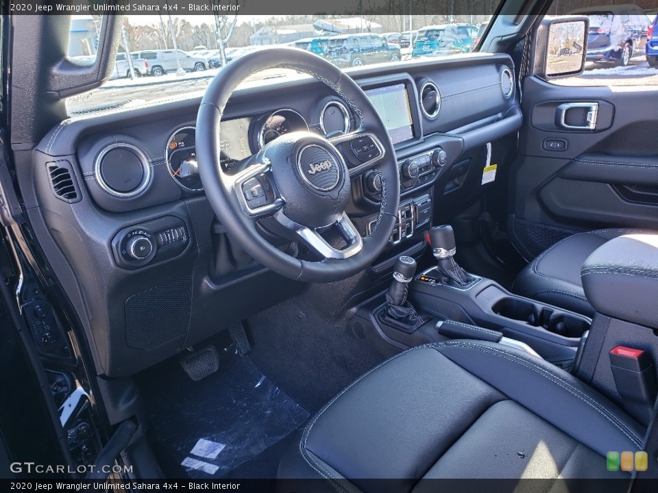 Black Interior Front Seat for the 2020 Jeep Wrangler Unlimited Sahara 4x4 #136305984