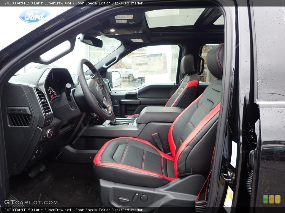 Sport Special Edition Black/Red Interior Photo for the 2020 Ford F150 Lariat SuperCrew 4x4 #136307244