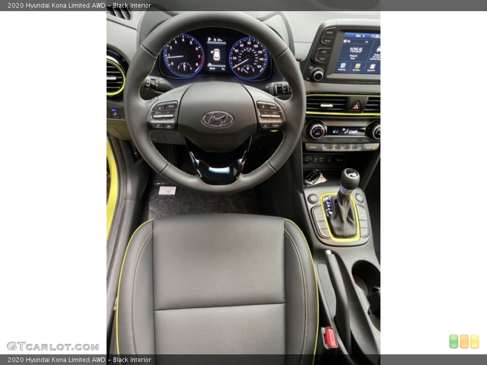 Black Interior Steering Wheel for the 2020 Hyundai Kona Limited AWD #136307262