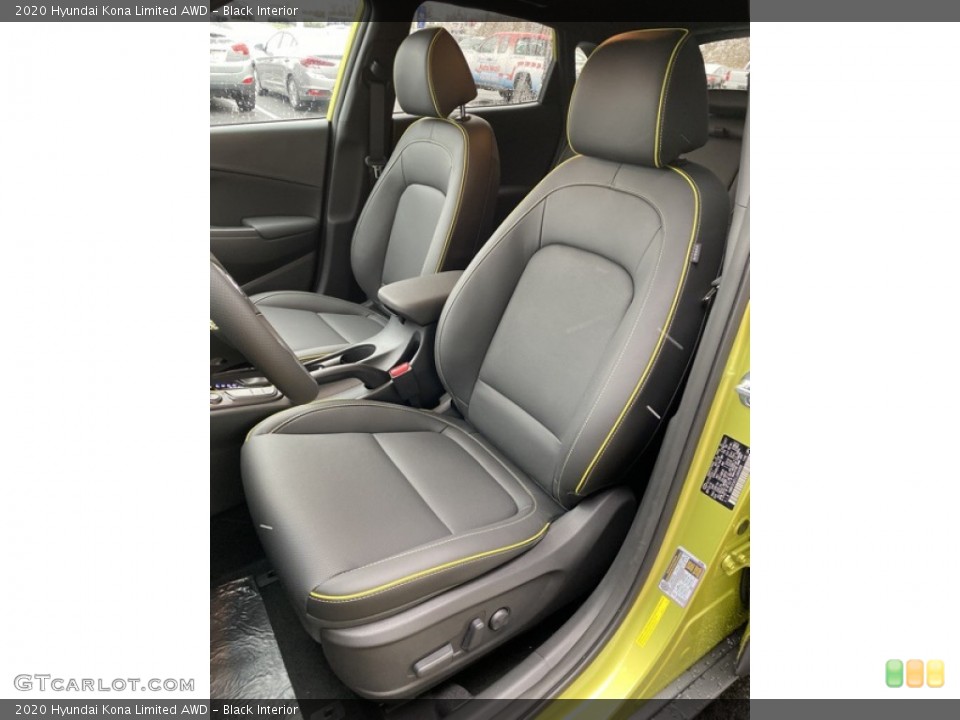 Black Interior Front Seat for the 2020 Hyundai Kona Limited AWD #136307283