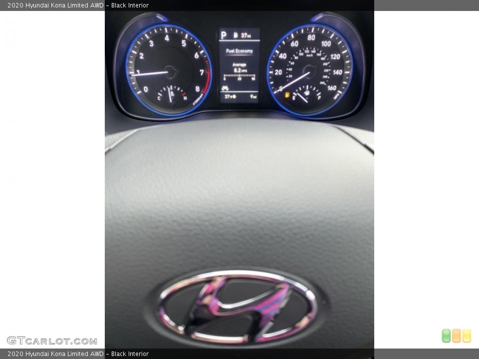Black Interior Gauges for the 2020 Hyundai Kona Limited AWD #136307634