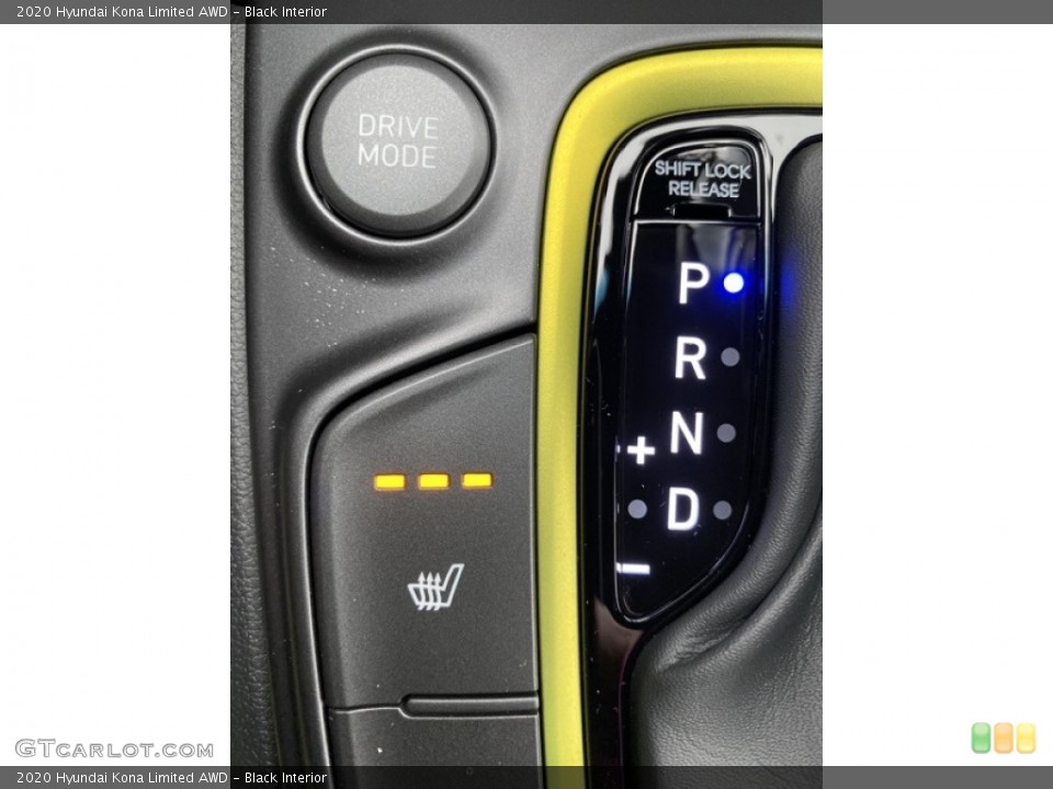 Black Interior Controls for the 2020 Hyundai Kona Limited AWD #136307757