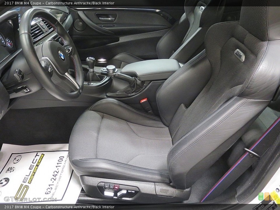 Carbonstructure Anthracite/Black Interior Front Seat for the 2017 BMW M4 Coupe #136313565