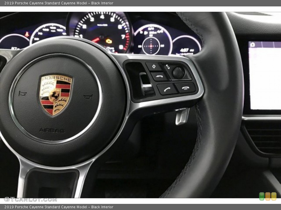 Black Interior Steering Wheel for the 2019 Porsche Cayenne  #136318986