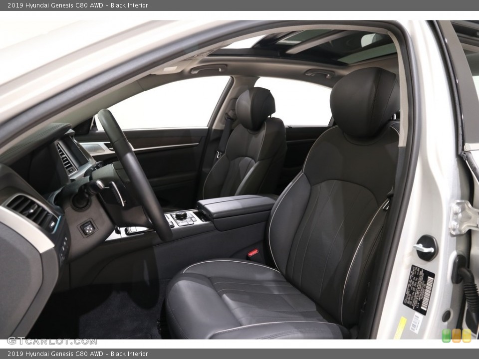 Black Interior Front Seat for the 2019 Hyundai Genesis G80 AWD #136319730