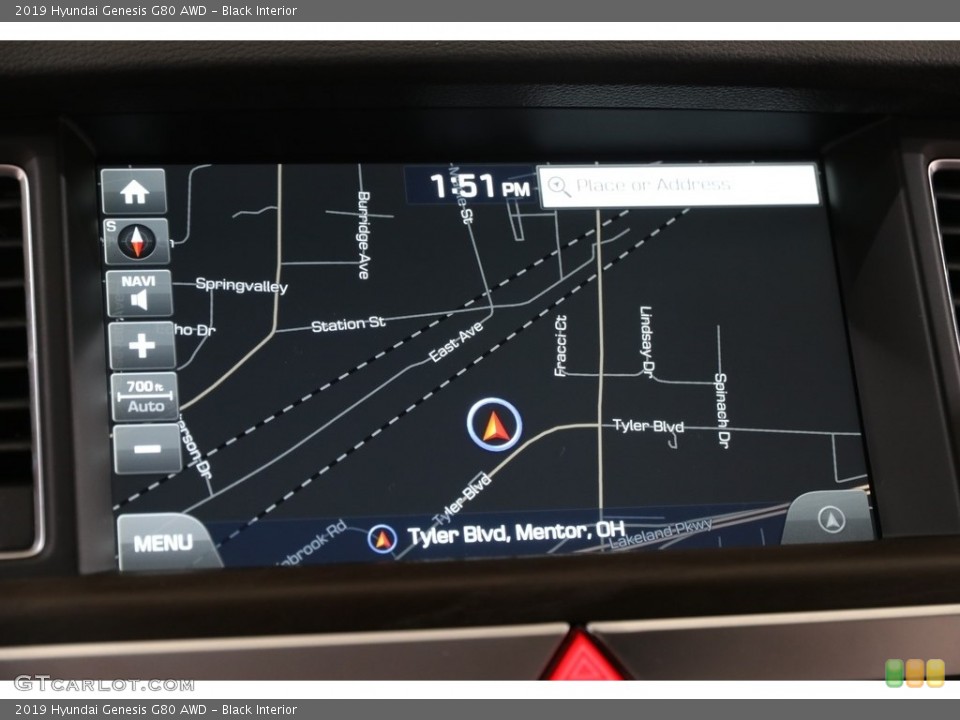 Black Interior Navigation for the 2019 Hyundai Genesis G80 AWD #136319832