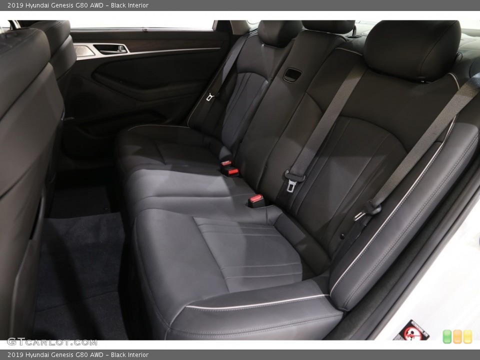 Black Interior Rear Seat for the 2019 Hyundai Genesis G80 AWD #136320077
