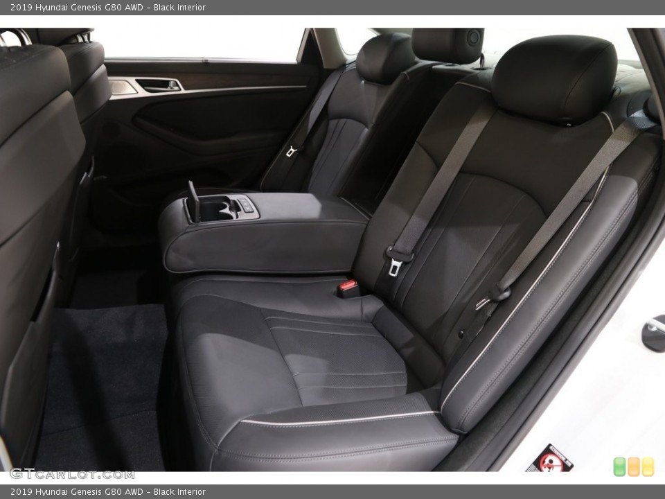 Black Interior Rear Seat for the 2019 Hyundai Genesis G80 AWD #136320081