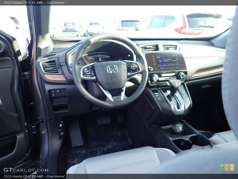 Gray Interior Dashboard for the 2019 Honda CR-V EX AWD #136323935