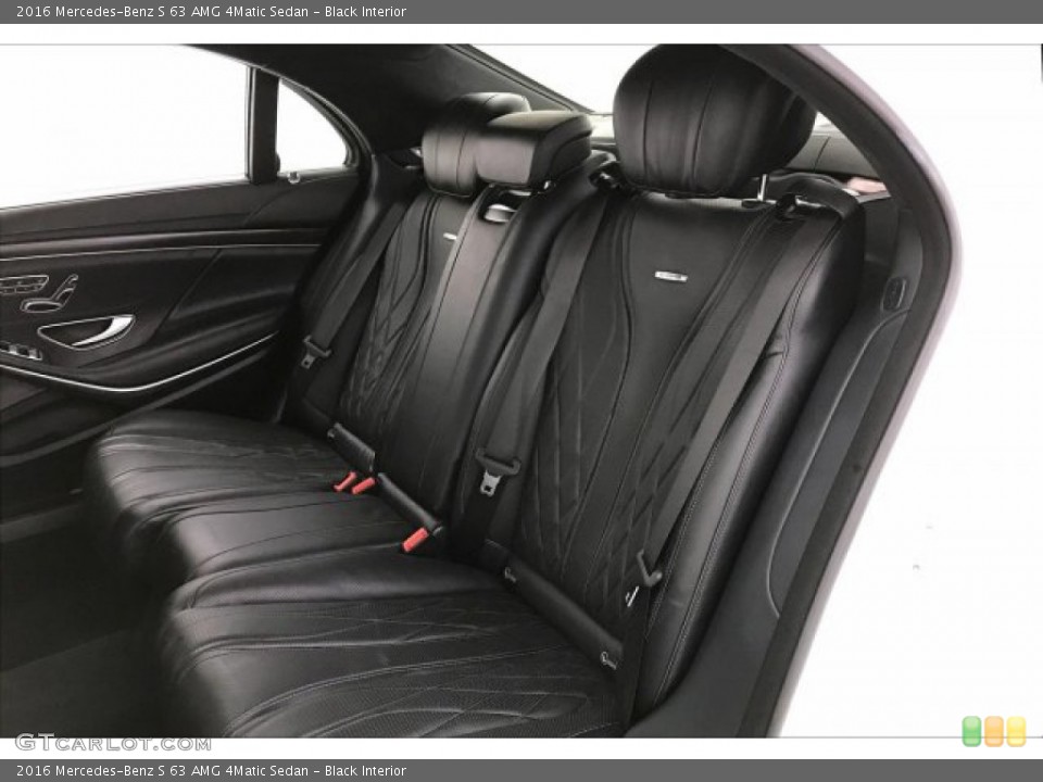 Black Interior Rear Seat for the 2016 Mercedes-Benz S 63 AMG 4Matic Sedan #136325039