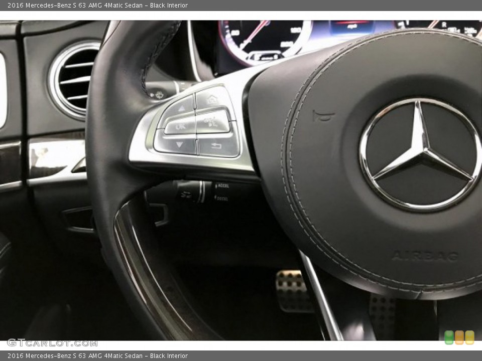 Black Interior Steering Wheel for the 2016 Mercedes-Benz S 63 AMG 4Matic Sedan #136325099
