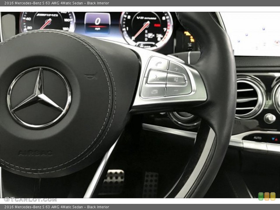 Black Interior Steering Wheel for the 2016 Mercedes-Benz S 63 AMG 4Matic Sedan #136325120