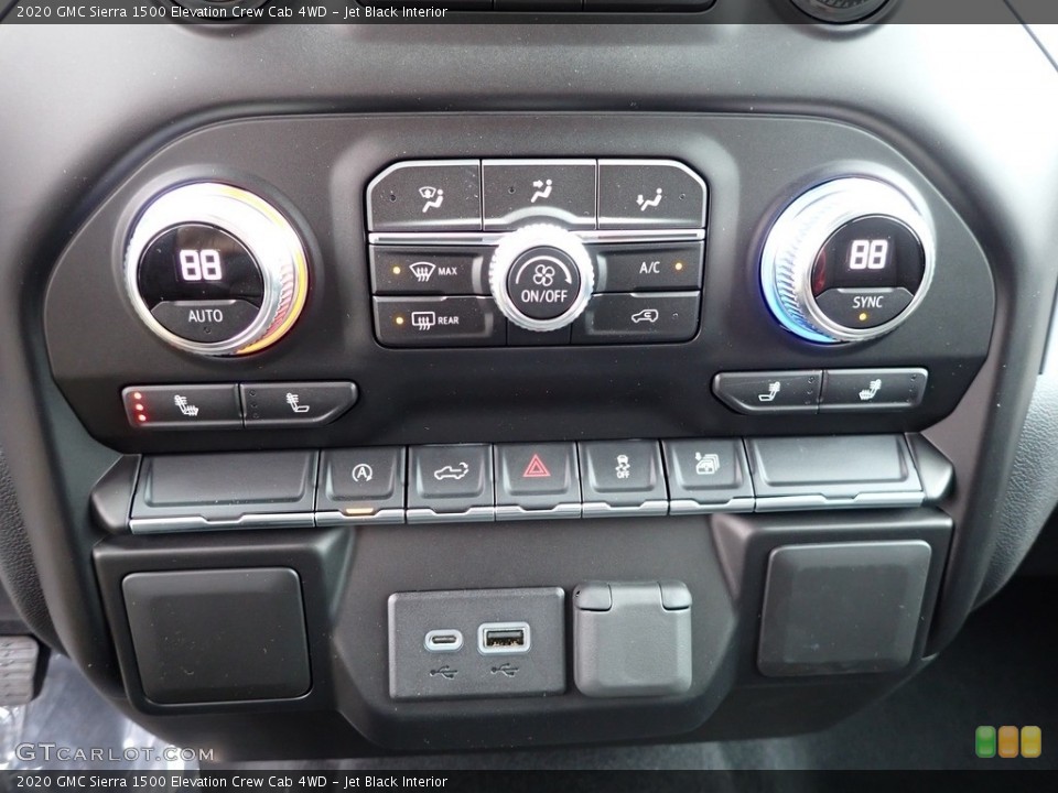 Jet Black Interior Controls for the 2020 GMC Sierra 1500 Elevation Crew Cab 4WD #136338260