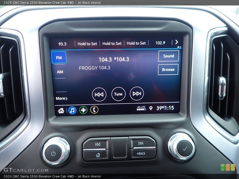 Jet Black Interior Controls for the 2020 GMC Sierra 1500 Elevation Crew Cab 4WD #136338275