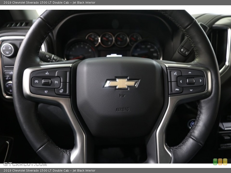 Jet Black Interior Steering Wheel for the 2019 Chevrolet Silverado 1500 LT Double Cab #136338773