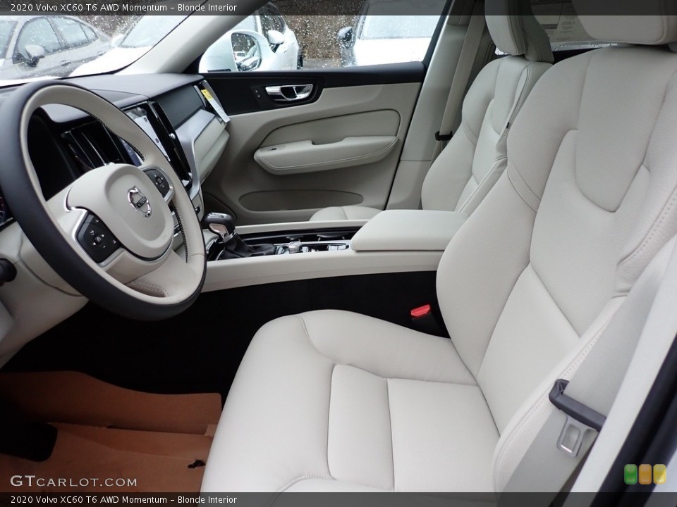 Blonde Interior Front Seat for the 2020 Volvo XC60 T6 AWD Momentum #136339082